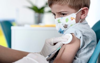 Injection,Of,Pfizer,Vaccine,Into,A,5,Year,Old,Caucasian