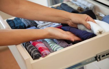 The,drawer,with,underwear,in,the,closet.,men's,clothing,lying