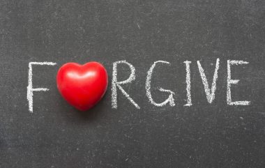 Forgive,Word,Handwritten,On,Chalkboard,With,Heart,Symbol,Instead,Of
